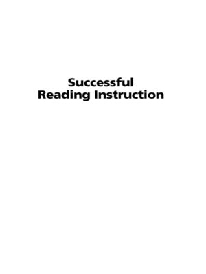 cover image of Successful Reading Instruction